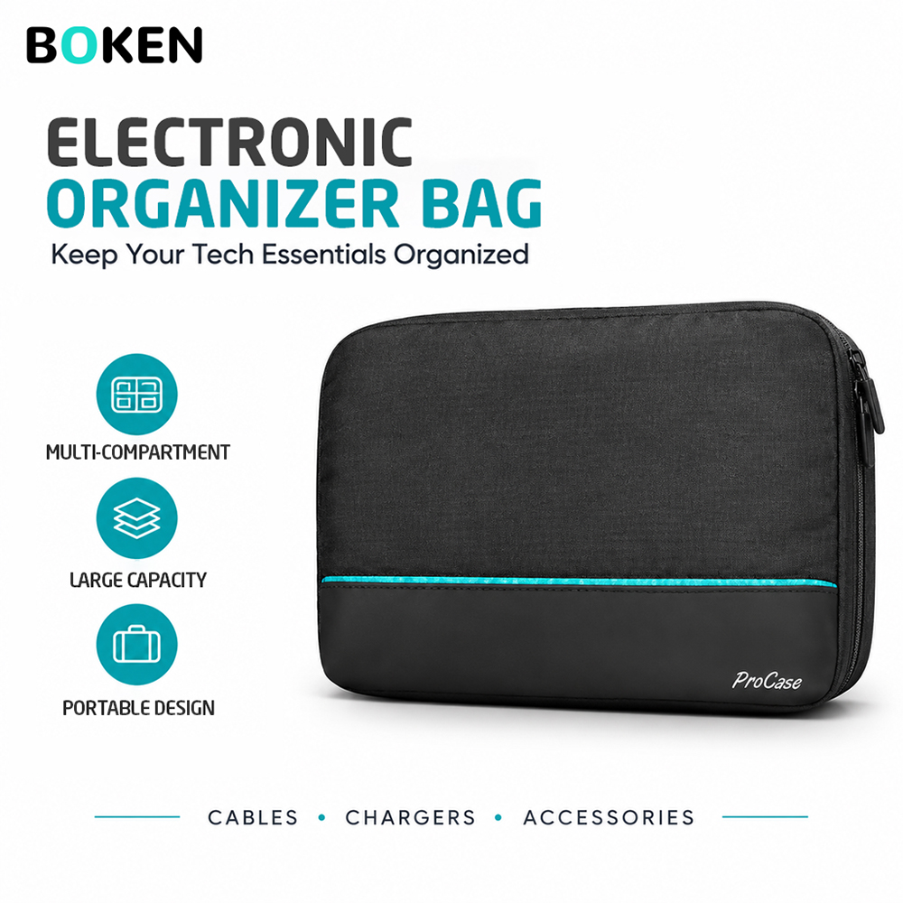 Tech Accessories Travel Organizer Pouch - Bolsa organizadora de tecnologia para viagens,